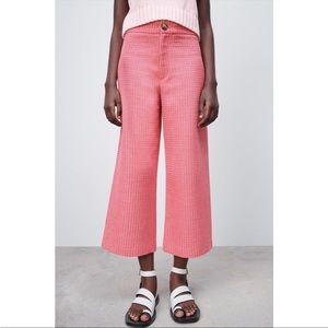 Tweed pink zara pants
